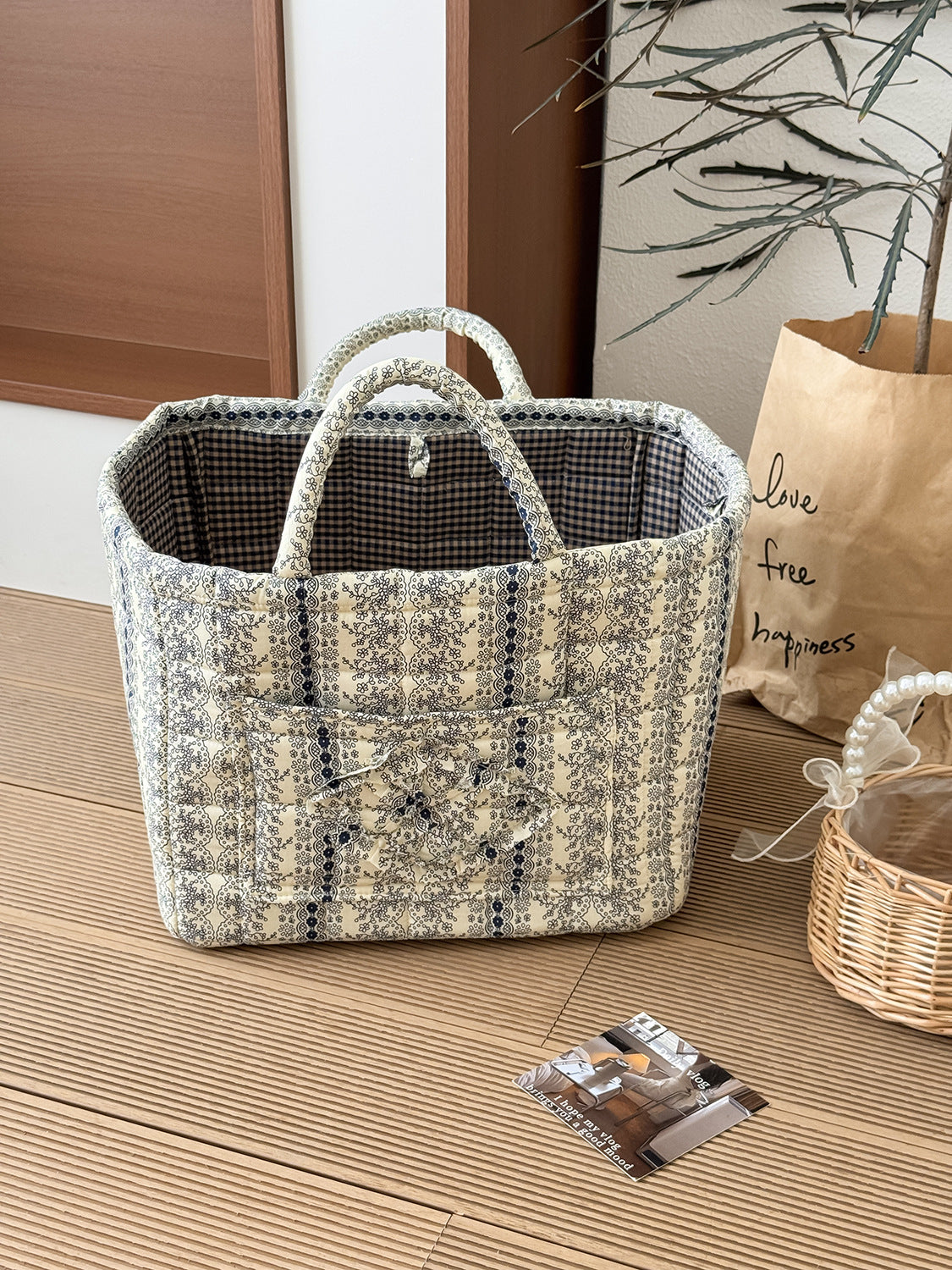 Premium Portable Flower-Design Laundry Basket - Multi-Color Home Storage