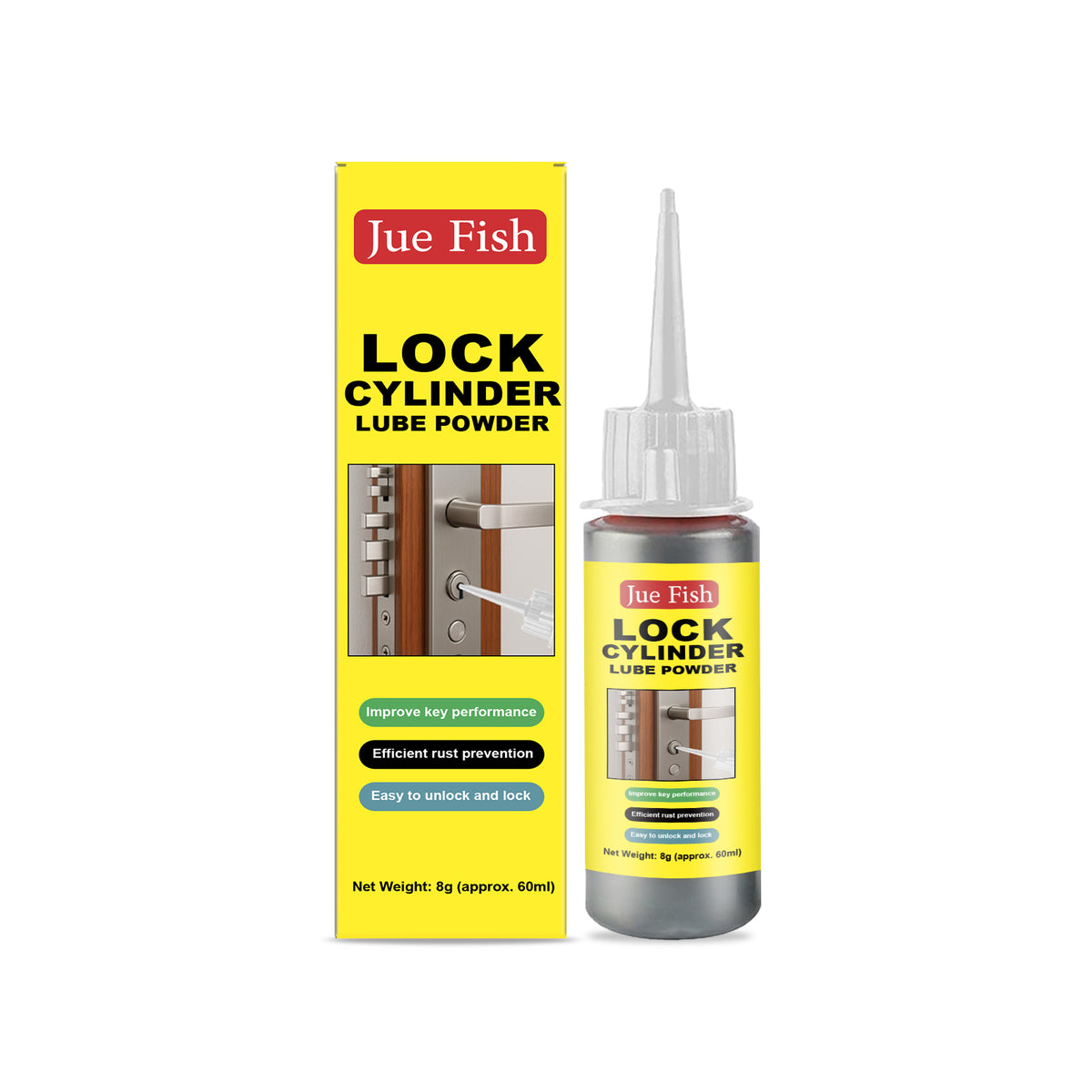 Lock Core Lubricant 60ml for Key Locks and Mechanical Parts - Graphite Powder