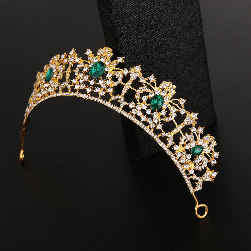 Baroque Flower Hair Clip - Gold, White, Diamond, Emerald