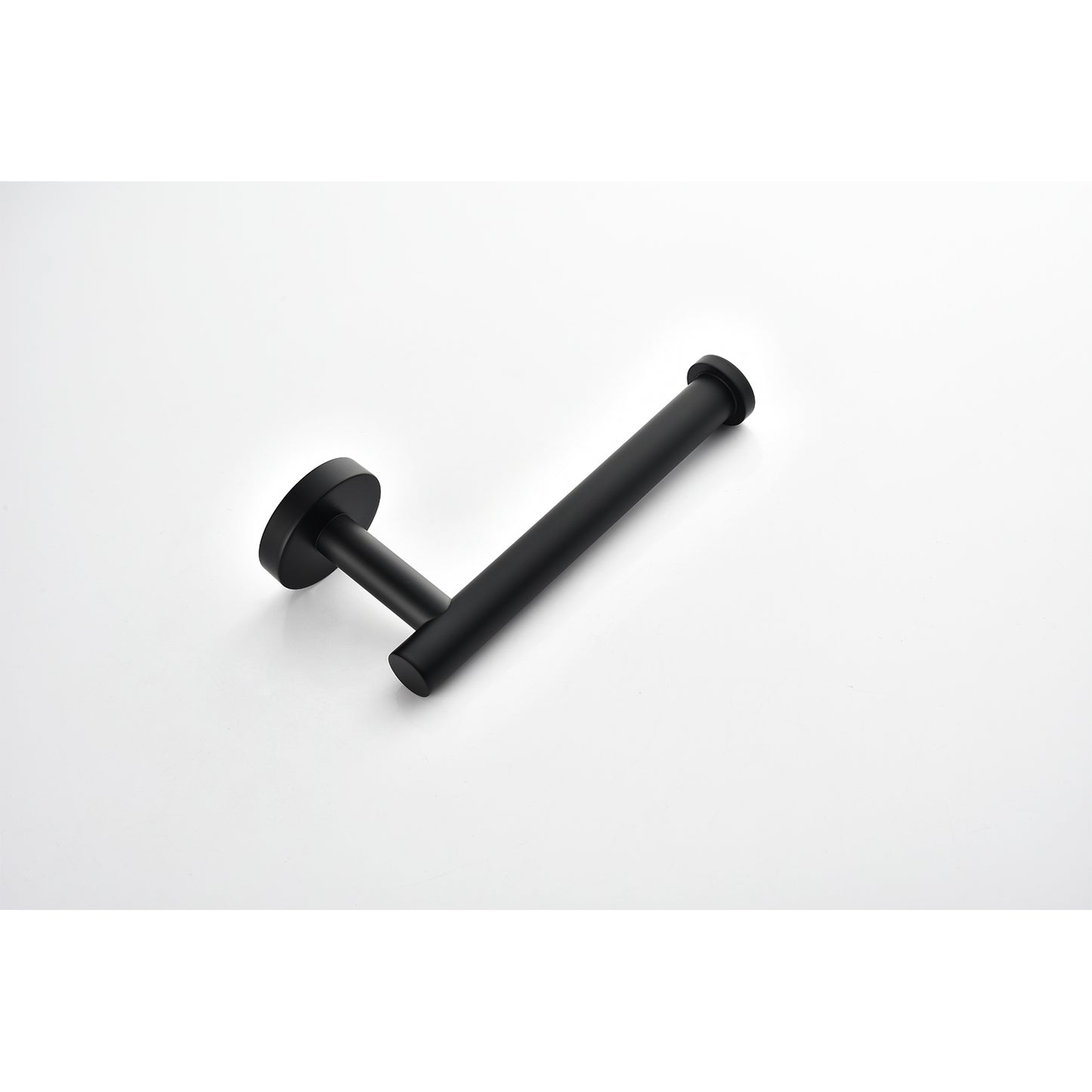3-Piece Bathroom Hardware Set - Towel Bar, Toilet Paper Holder, Robe Hooks - Matte Black