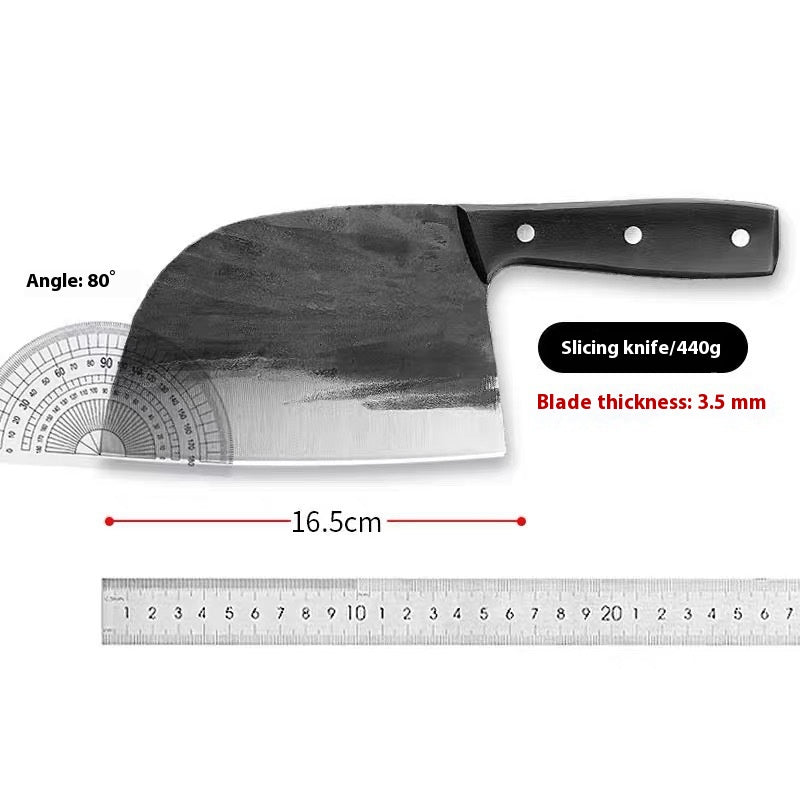 Hand-Forged Kitchen Slicing Knife - Stainless Steel Chefs Cleaver