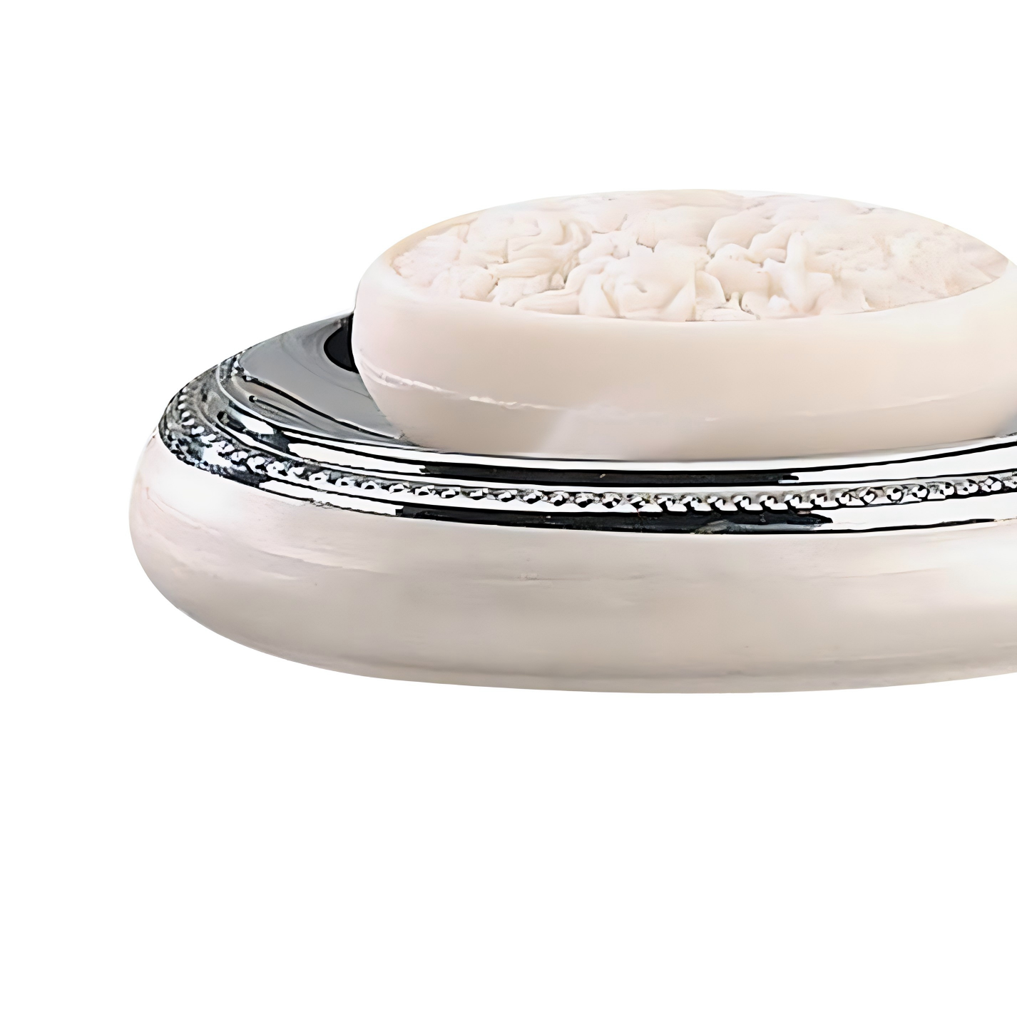 Soap Dish For Bathroom Counter,Shower & Kitchen Enamel Chrome Trim