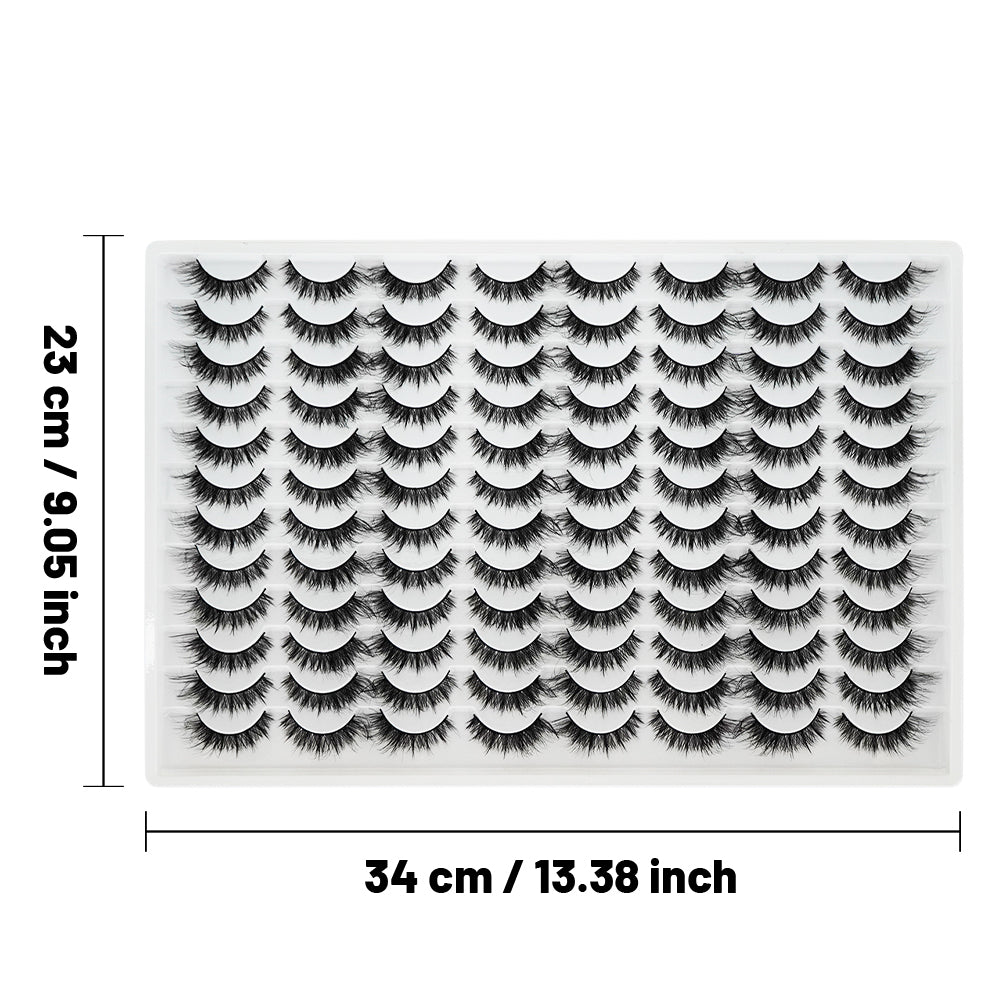 3D False Eyelashes - Multi-Layered Realistic Soft Black Lashes