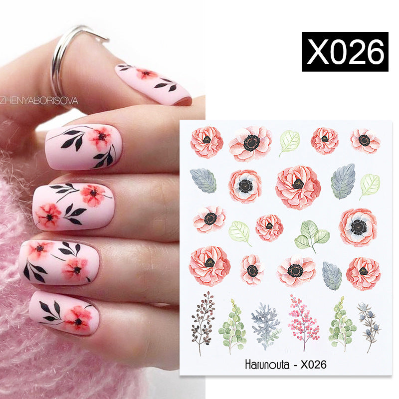 Nail Art Butterfly Sticker Flower Leaf Decal Kit - Assorted Formats