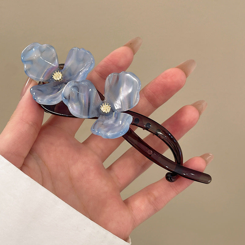 Elegant Flower Petal Hairpin - Retro Head Updo Accessory in Multiple Colors