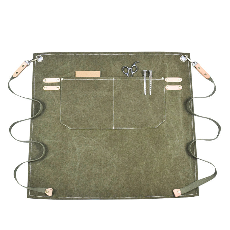 Canvas Half Apron for Baking and Cafe Work