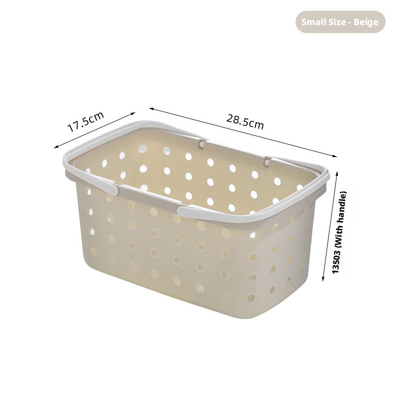 Medium Beige Clothes Basket - Durable Plastic Laundry Hamper, 1 Piece