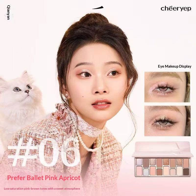 16-Color Eyeshadow Palette Matte and Shimmer Finishes for Makeup and Cosplay