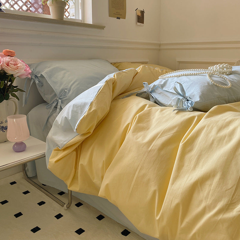 Cotton Bedding Set Four-Piece Soft Comfortable Bed Linen for All Sizes