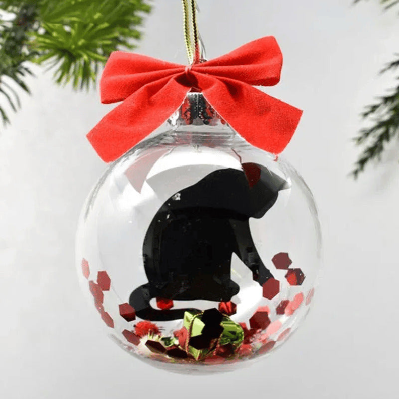 Christmas Tree Hanging Decoration Transparent Ball Scene Layout Festive Ornament