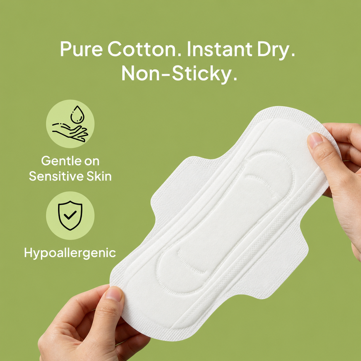 Cotton Cover Period Pads for Women - Regular Absorbency