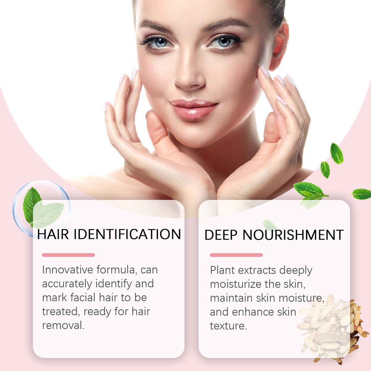 Facial Hair Recognition Spray - Refreshing Mild Formula for Skin Care