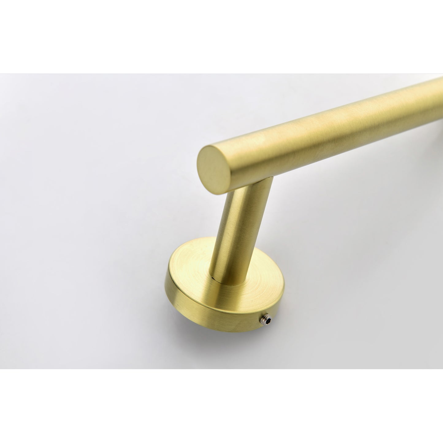 3-Piece Bathroom Hardware Set - Towel Bar, Toilet Paper Holder & Hooks - Brushed Gold