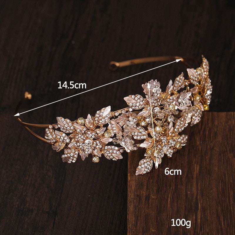 Gold Crystal Crown Headwear