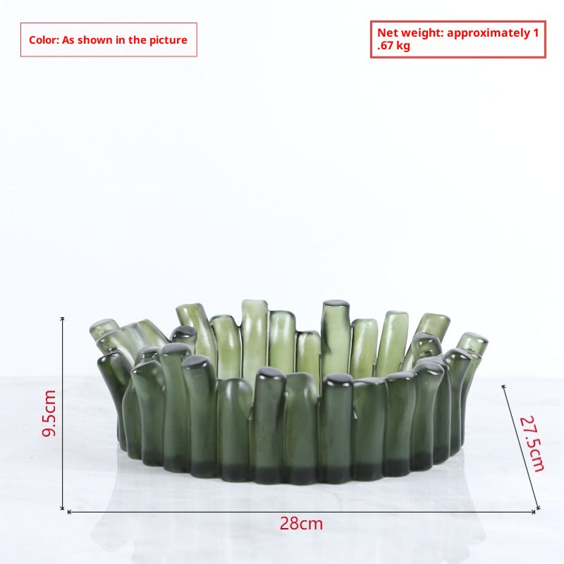 Modern Minimalist Resin Vase & Fruit Plate Set - Transparent Home Decor