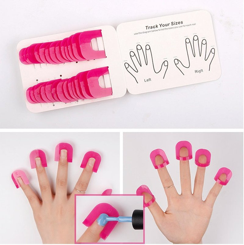 Gradient Nail Art Anti-overflow Protective Folder - Pink