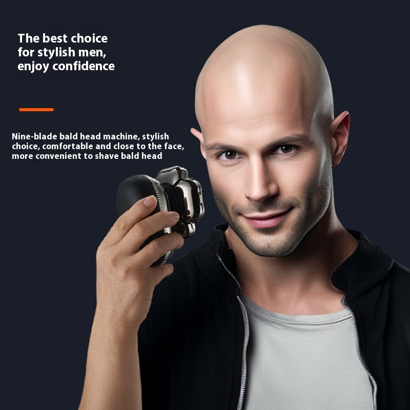 6-in-1 Men's Electric Shaver with LED Display - Silver