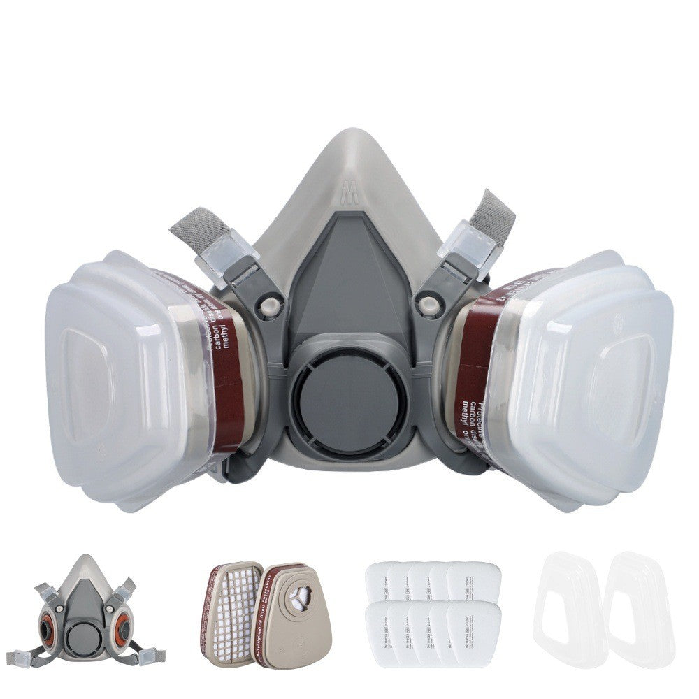 Half Face Respirator Gas Mask for Woodworking & Painting - 15-in-1 Set