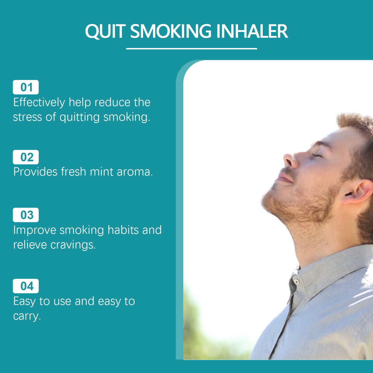 Nasal Inhaler for Body Care - Menthol & Peppermint Oil, 1.8ML