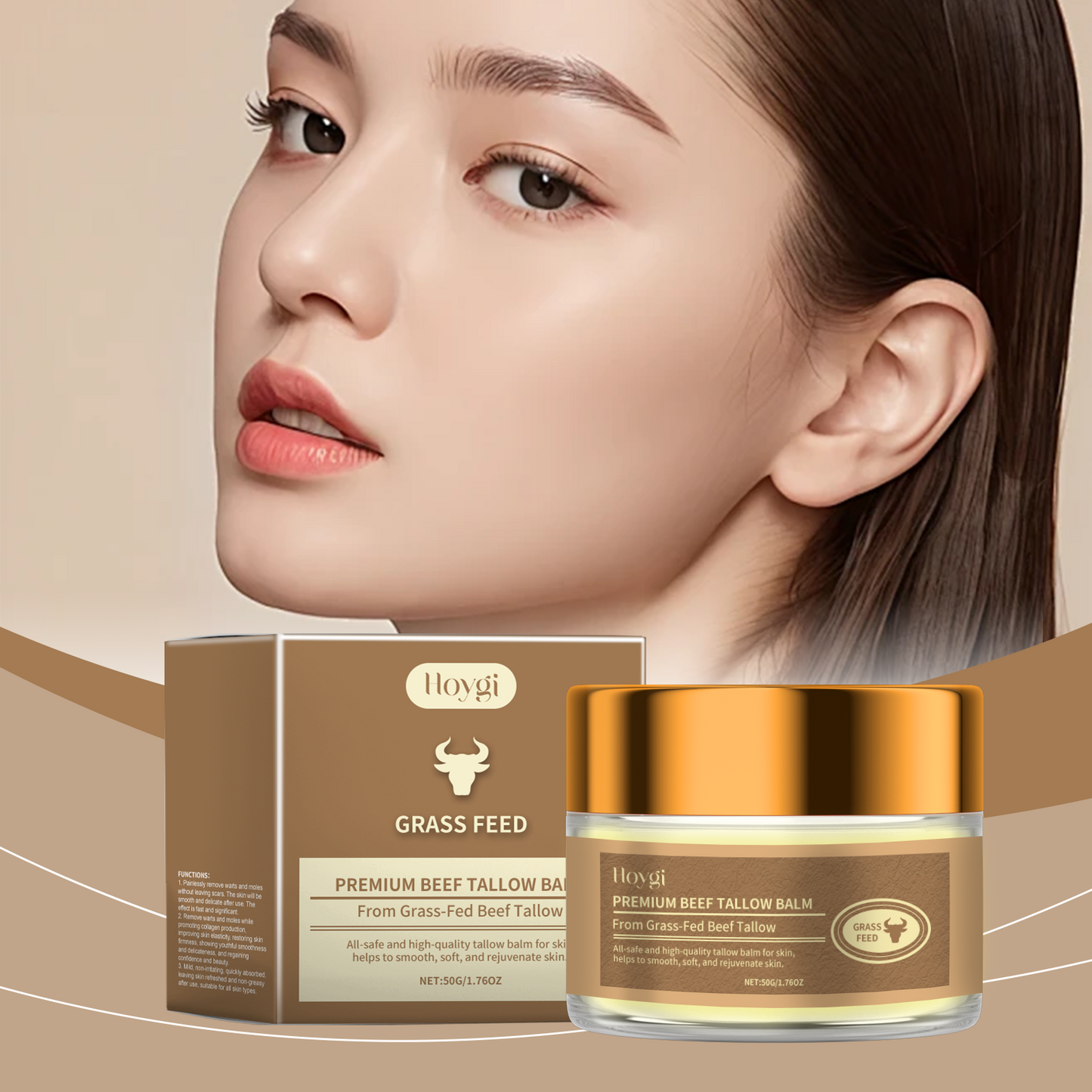 Tallow Moisturizing Cream for Face and Body - Deep Hydration for Dry Skin