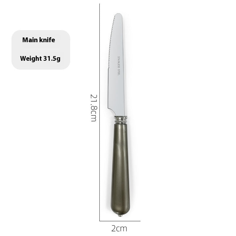 Luxury Nordic Style Household Kitchen Cutlery Set - Portable Knife Fork Spoon