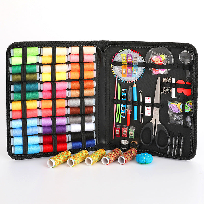 Colorful Thread Sewing Kit with Storage Bag 205PCS Set for Crafts & Repairs