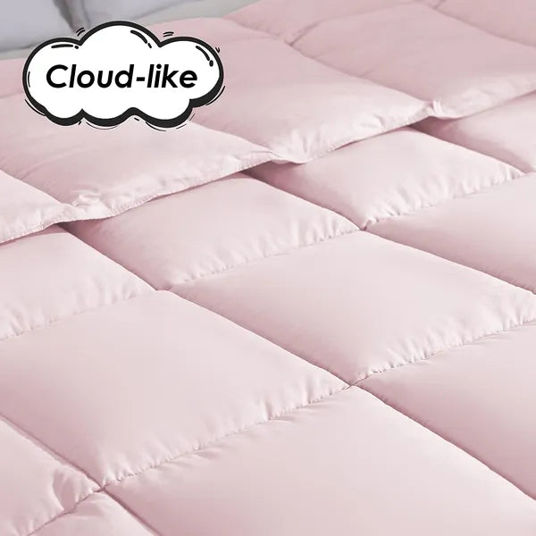 Pink Comforter Insert - Soft, Hypoallergenic & Machine Washable