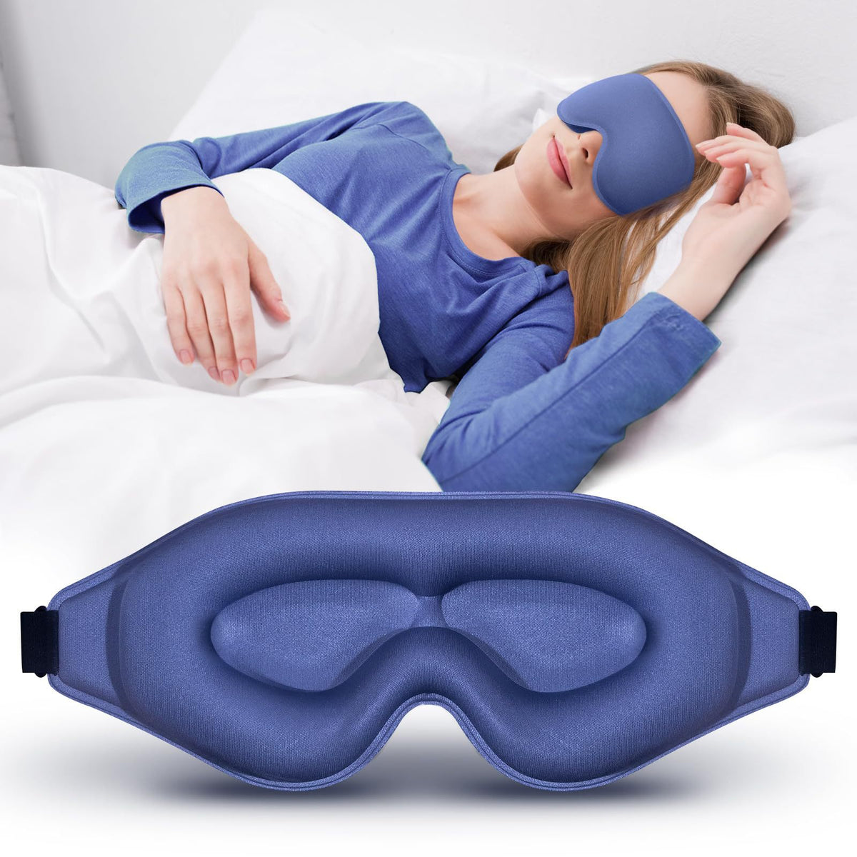 3D Breathable Sleep Eye Mask - Memory Foam