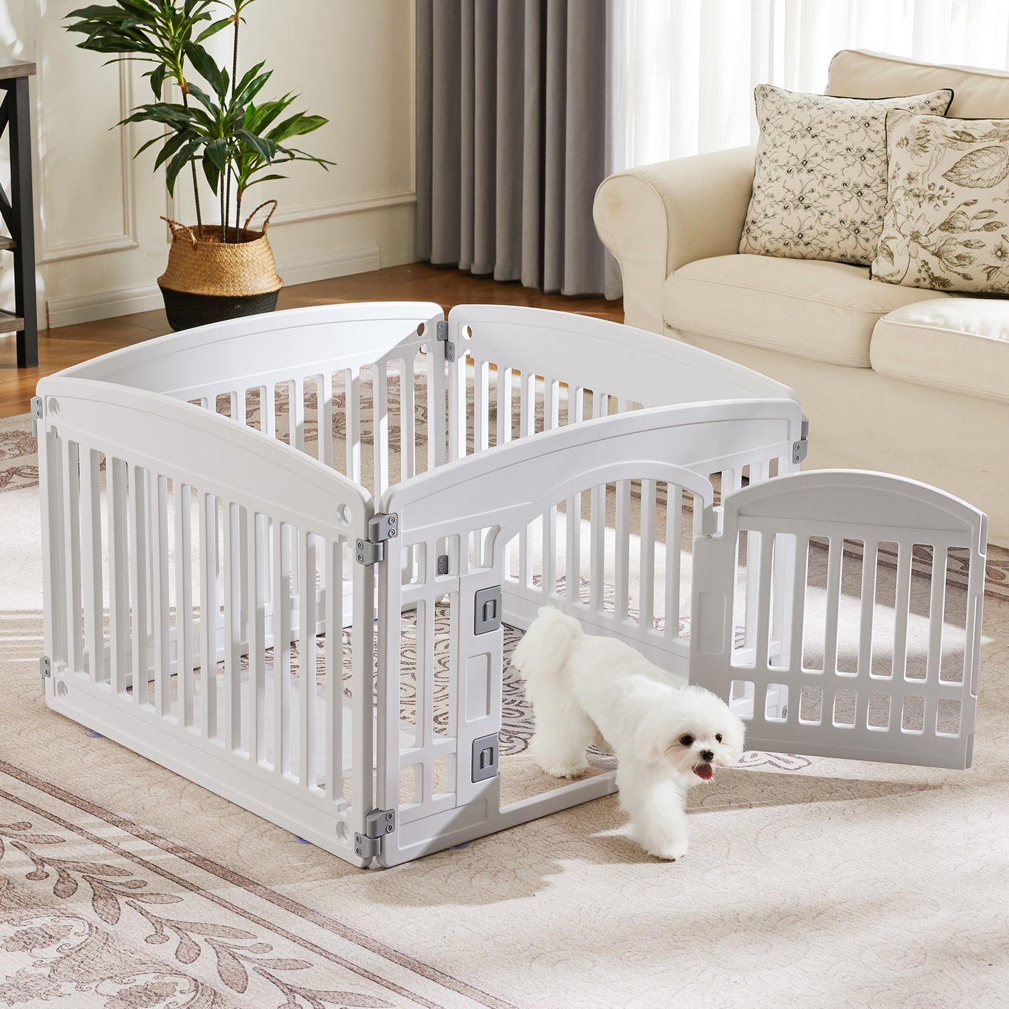 Pet Dog Fence Gate for Indoor & Outdoor Use - Safe & Reliable Barrier