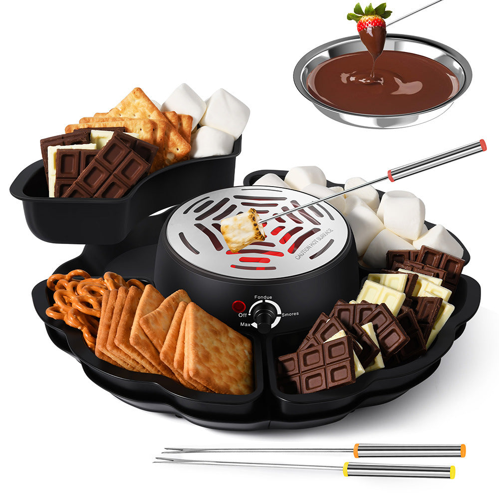 Electric Chafing Dish for Chocolate and Cotton Candy Maker - Black