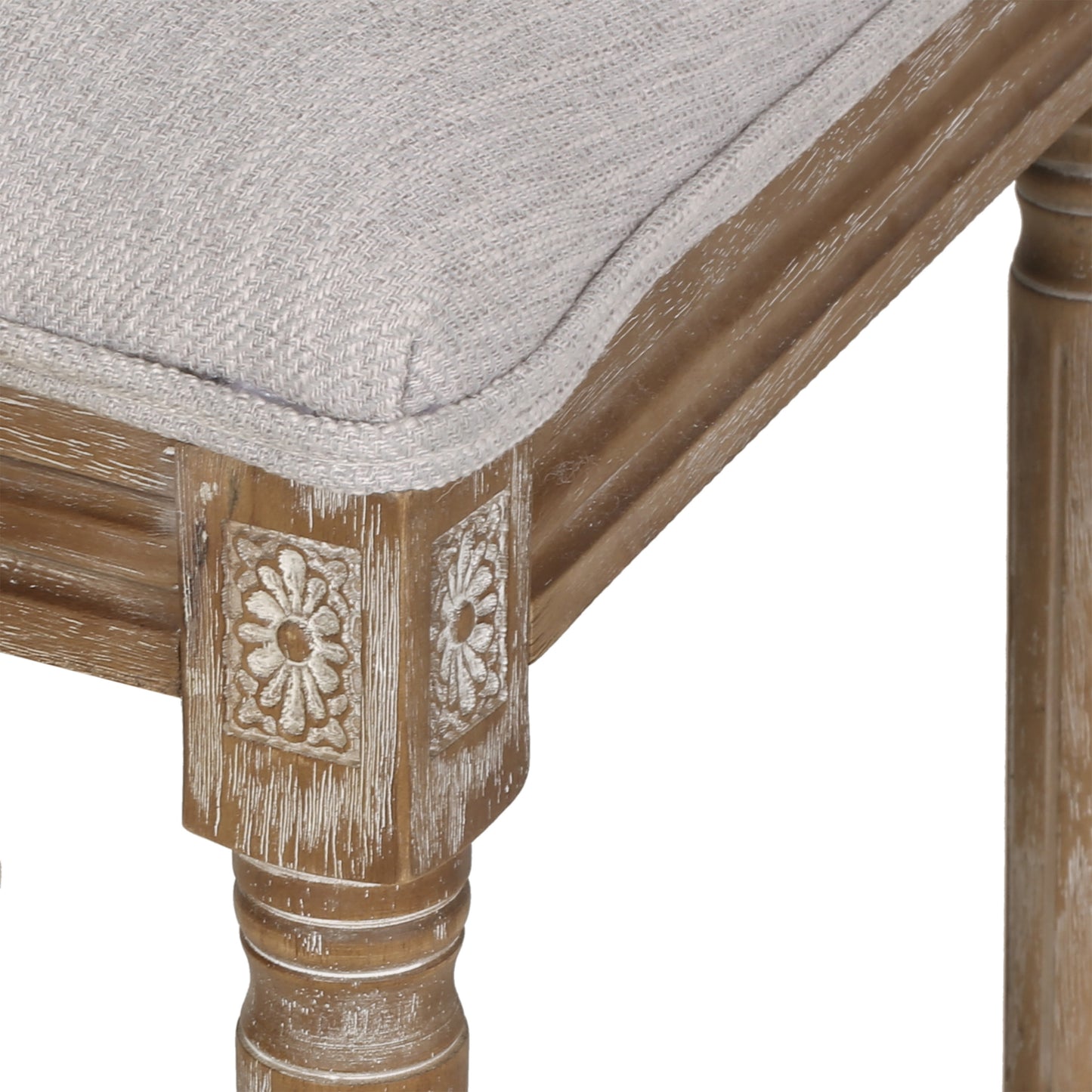 Light Grey Dining Chair Set of 2 - French Country Style