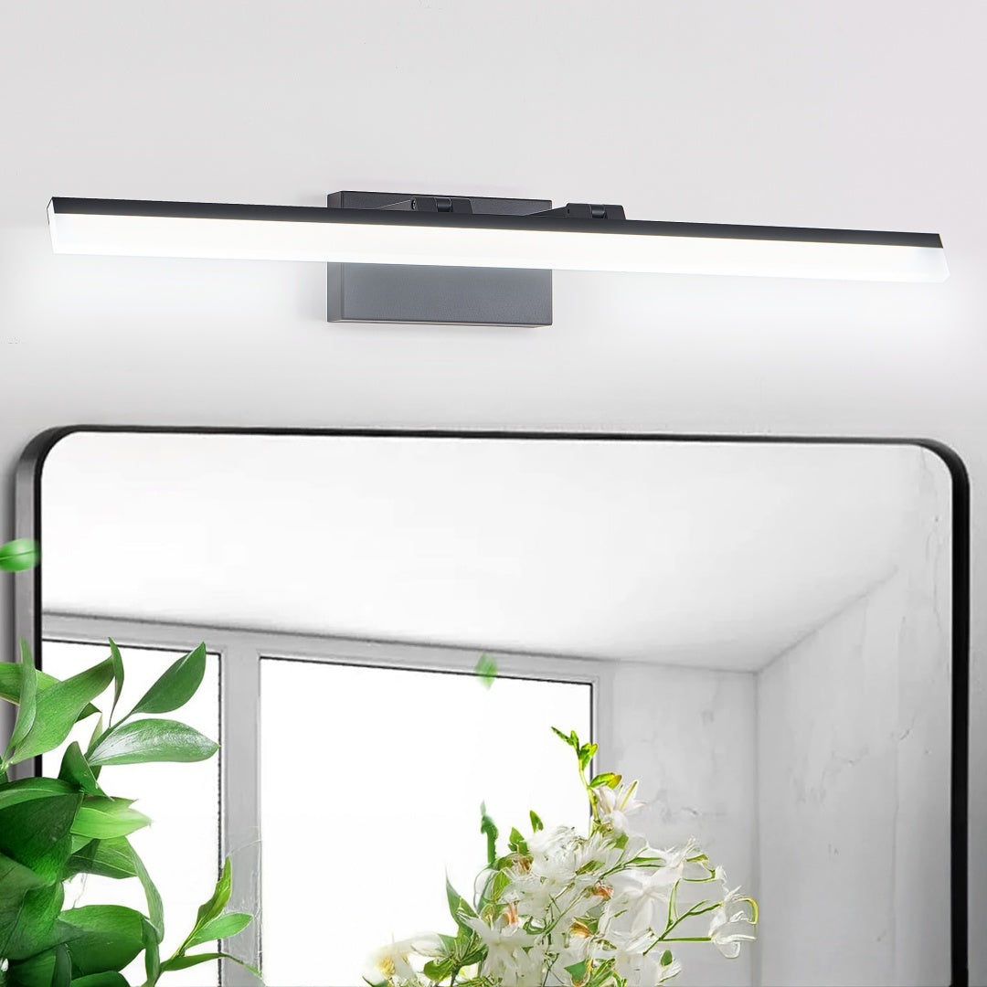 32 Inch Modern LED Vanity Light - Black Metal Wall Fixture