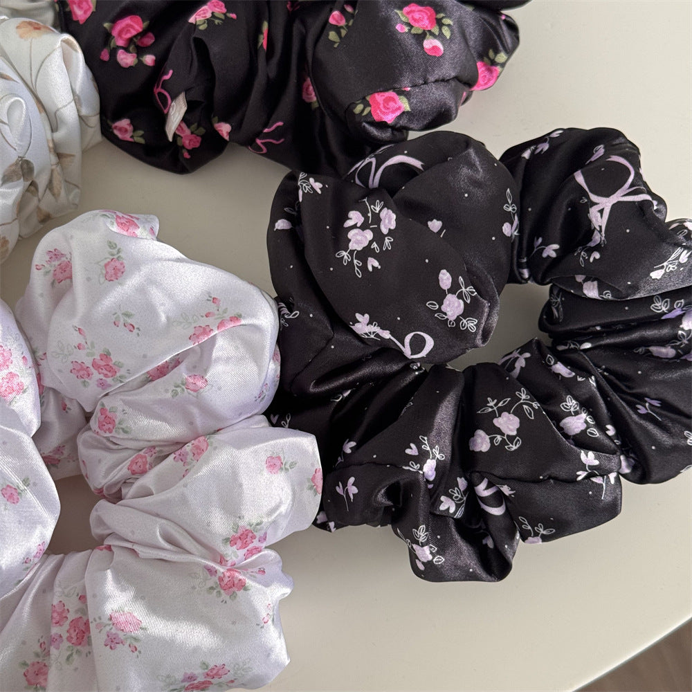 Floral Hair Scrunchie - High Elasticity Cloth Band