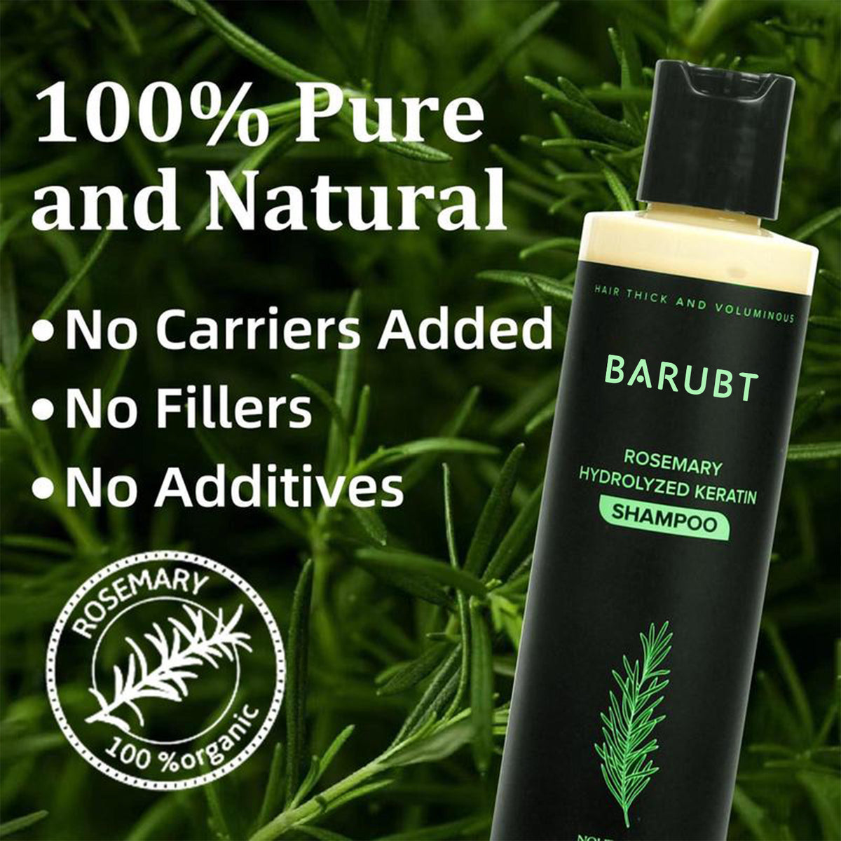 Rosemary Keratin Shampoo, Sulfate-Free & Cruelty-Free