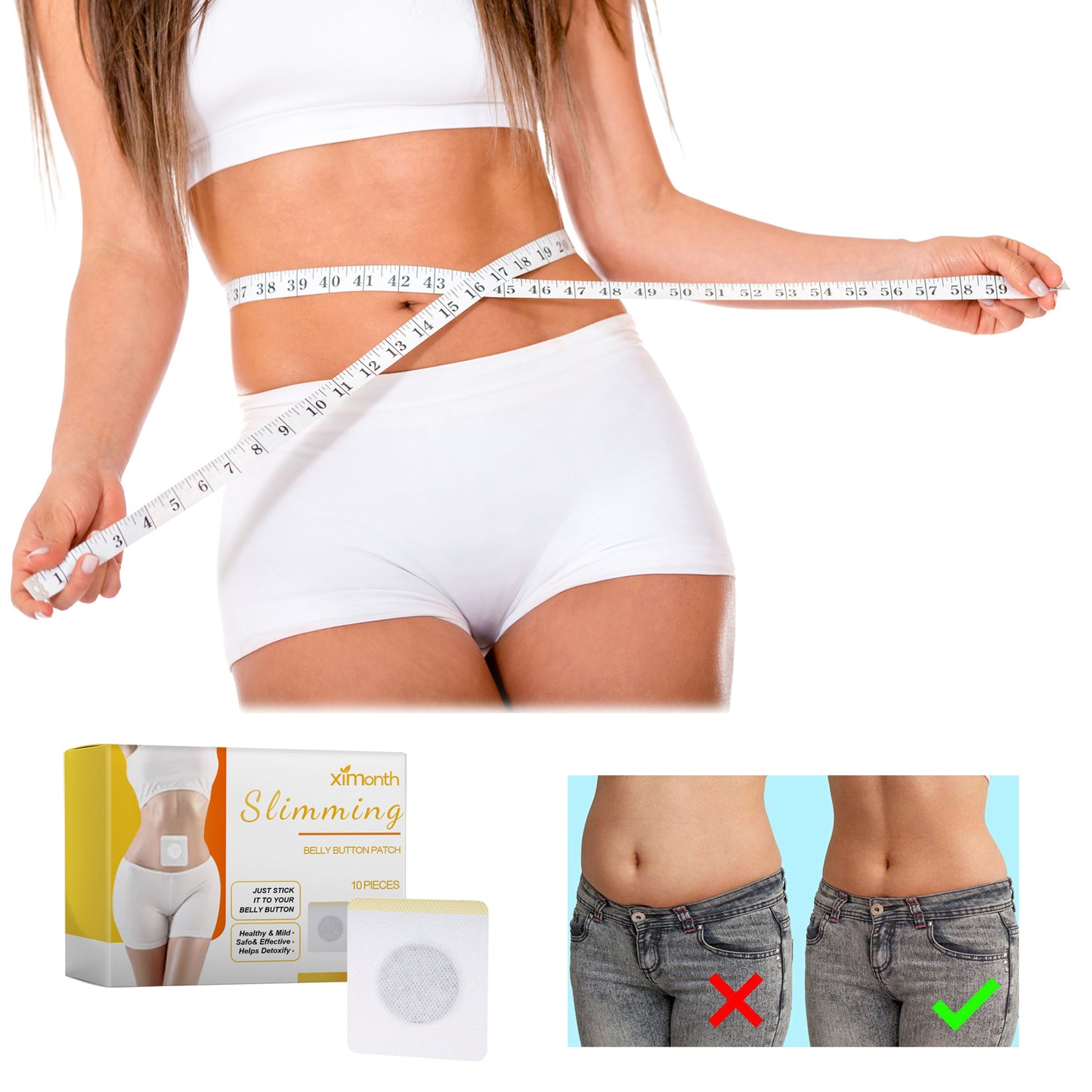 Slimming Navel Patch - 10-Piece Herbal Body Contouring & Firming Treatment