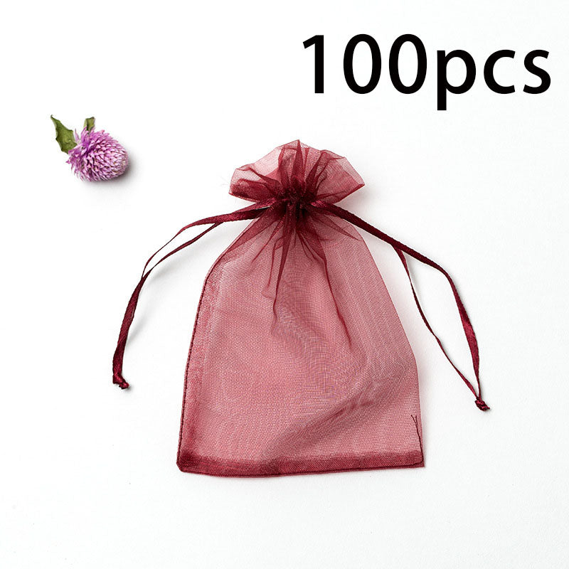 Jewelry Gift Bags 100PCS Drawstring Mesh Bags for Packaging and Storage