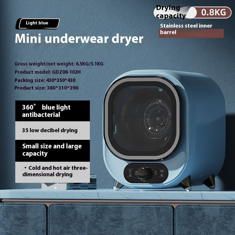 Silent Antibacterial Household Drum Dryer - Compact, Multi-Color Options