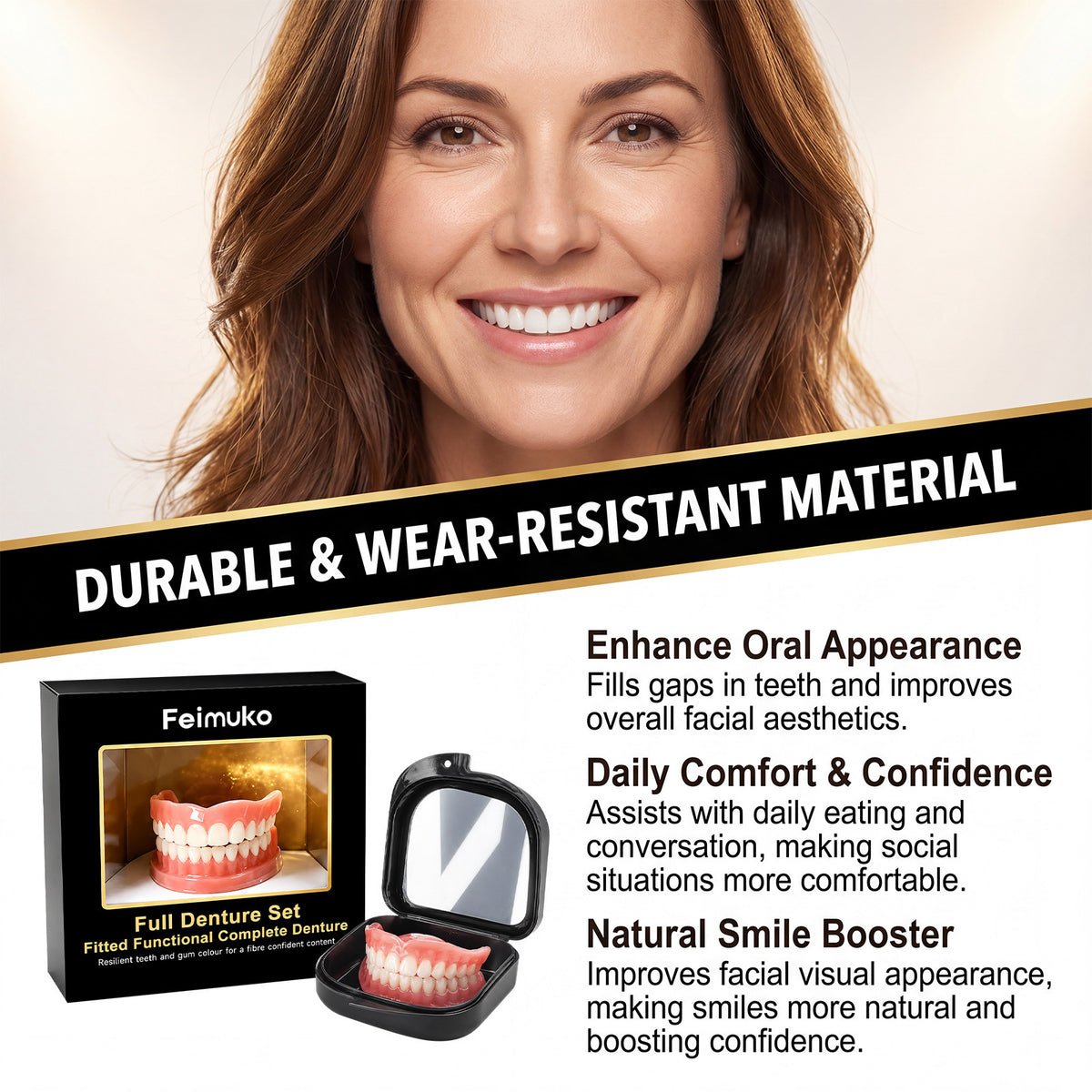 Denture Set Dental Cosmetic Kit For Correcting Gaps Between Teeth