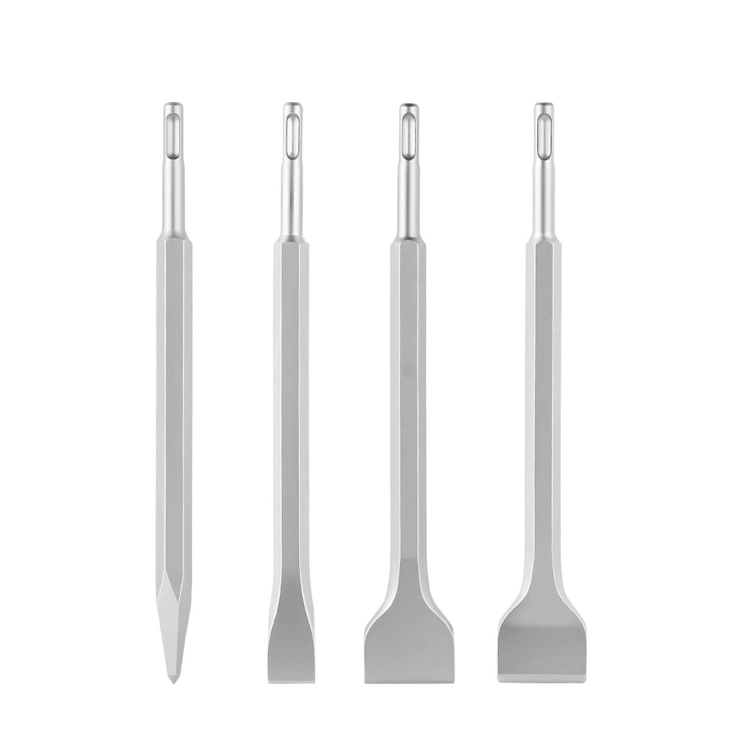 SDS Plus Chisel Set 4 Pcs - Concrete Brick Demolition Rotary Hammer Attachments