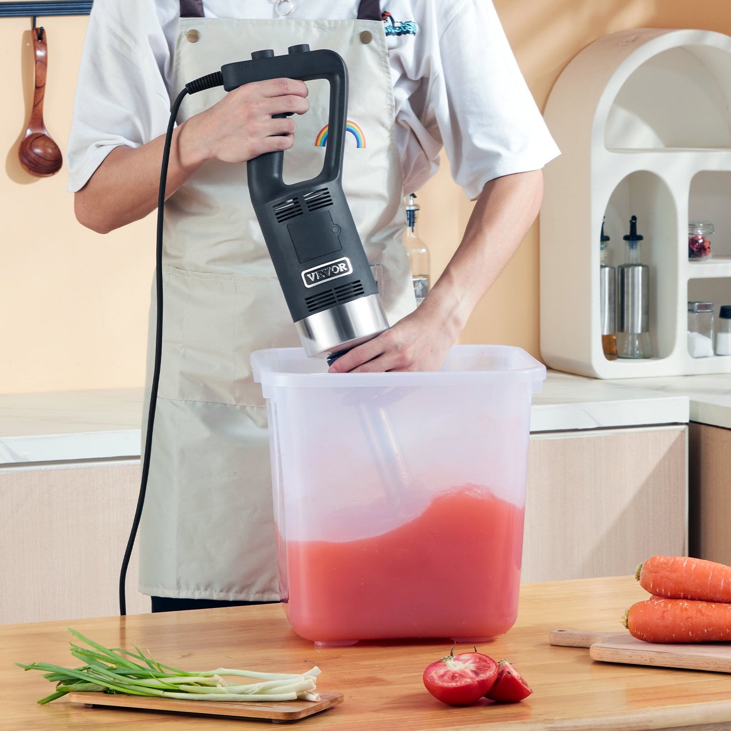 750W Heavy Duty Immersion Blender - Variable Speed Hand Mixer for Soup & Smoothies