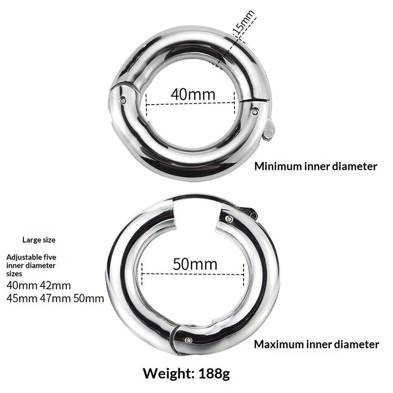 Adjustable Weighted Ring for Adult Wellness - Metal Lock-on Ring