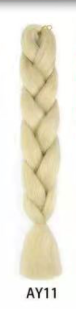 Monochrome Big Braid Wig - High Temp Fiber, 24 Inch Colorful Hair Extension