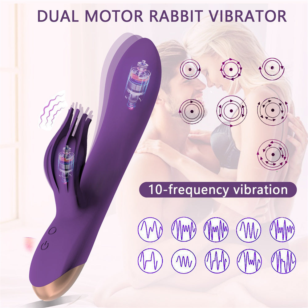 10-Function Female Vibrator - Vibrating Vaginal Stimulator for Couples