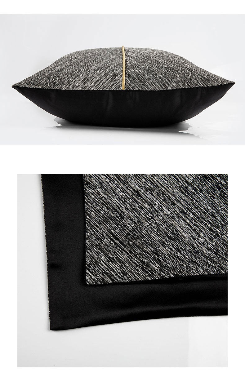 Gray 45x45cm Jacquard Pillow Cover - Chinese Style Cushion