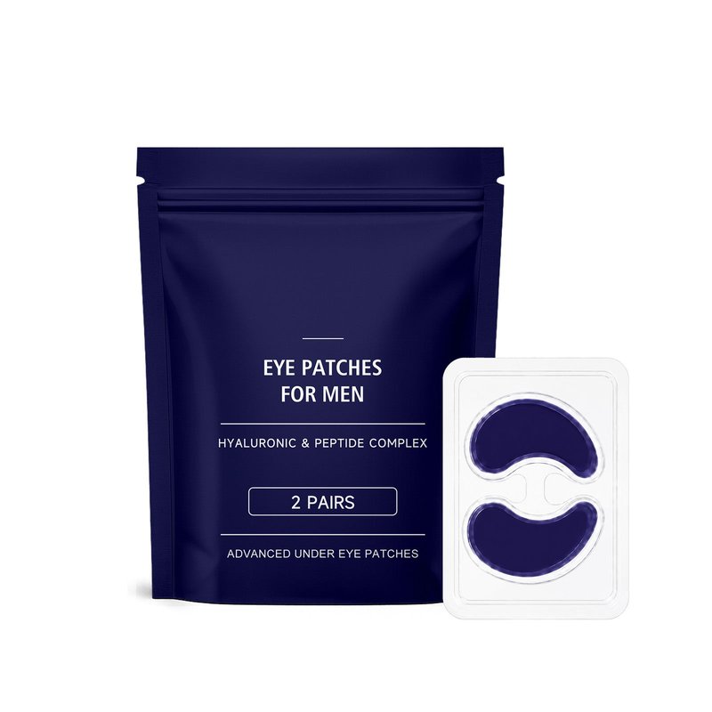 Men's Eye Patches with Hyaluronic Acid - 2 Pairs Eye Mask for Dark Circles and Puffiness