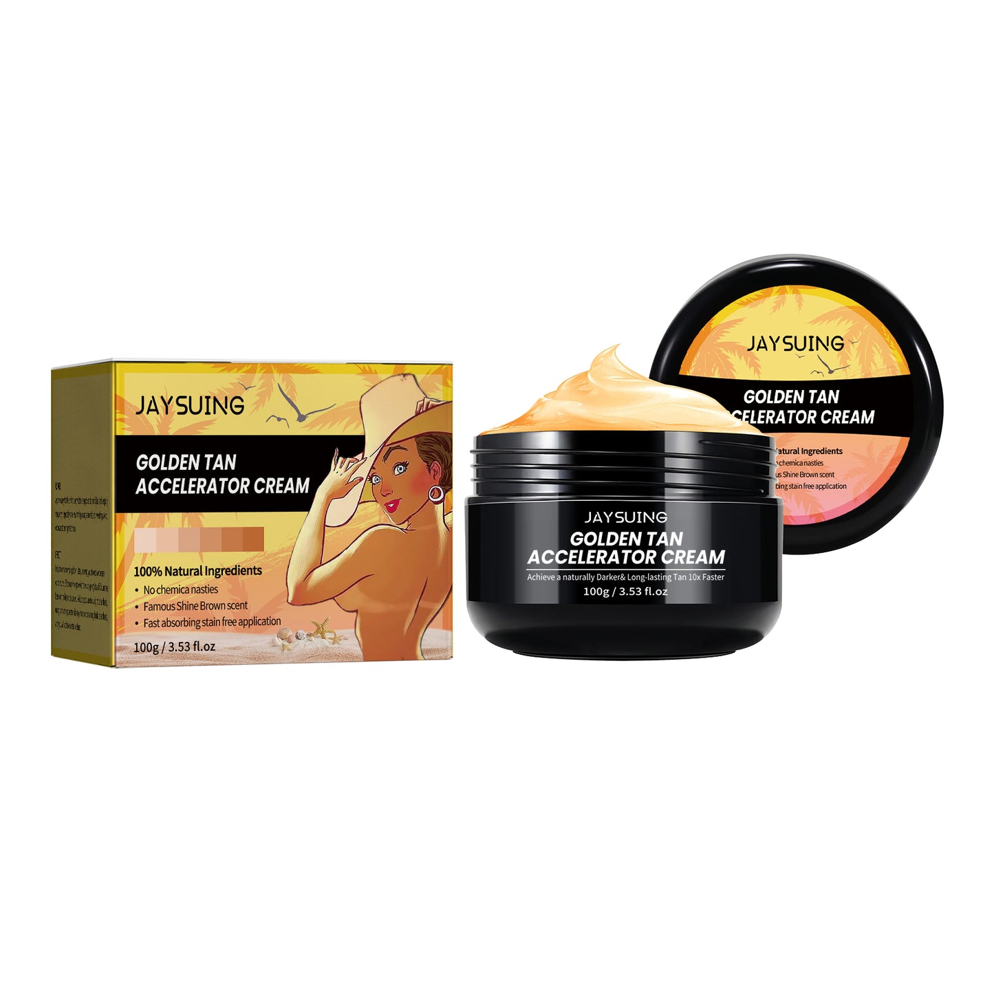 Natural Sun Tanning Bronzer Lotion - Moisturizing Body Tan Enhancer