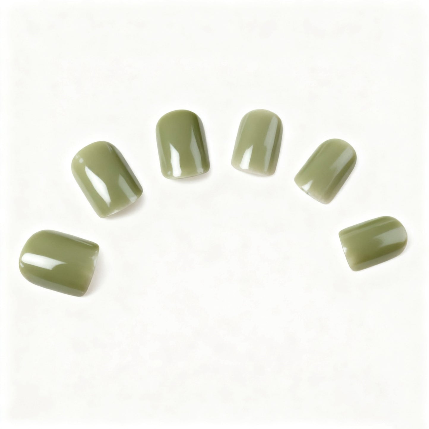 Mint Green Fake Nails - Short Square Press-On Nail Set for Women