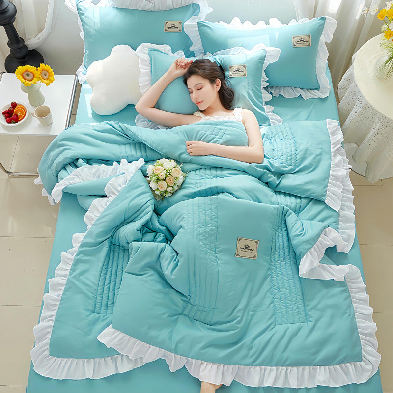 Korean Style Cotton Summer Blanket - Washed Cotton Bedding 200x230cm