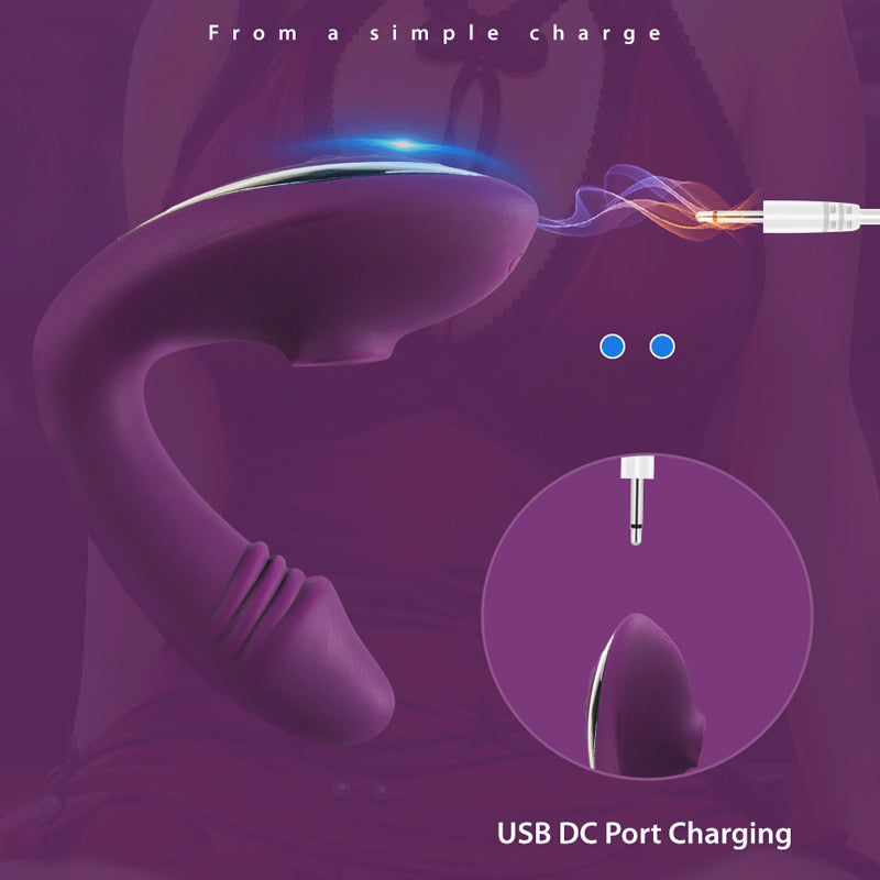 Silent Mini Bullet Vibrator for Women - 10 Modes, Purple