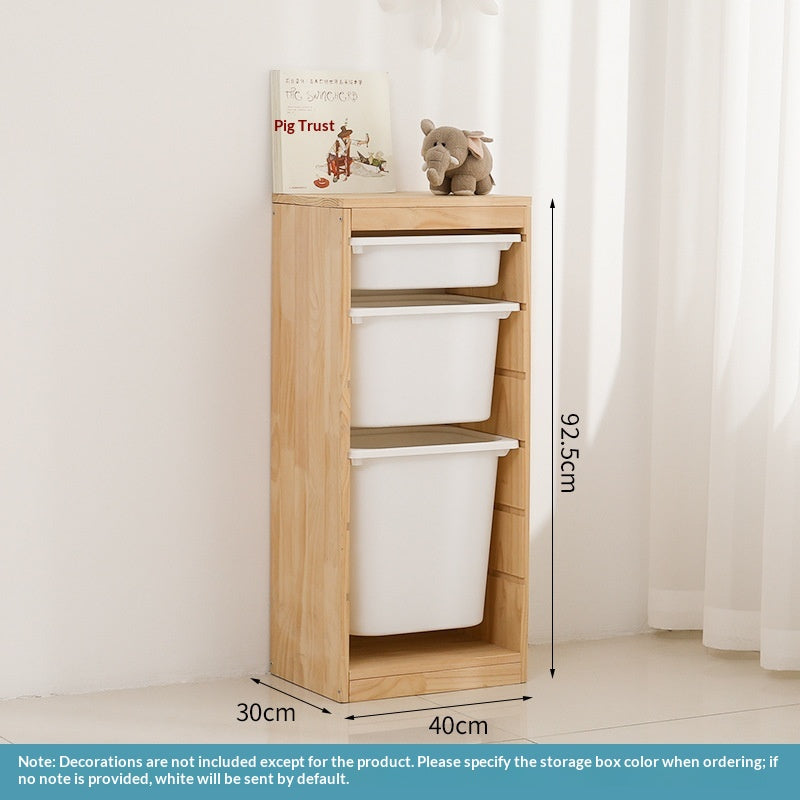 Large Capacity Wooden Toy Storage Cabinet for Kids & Office